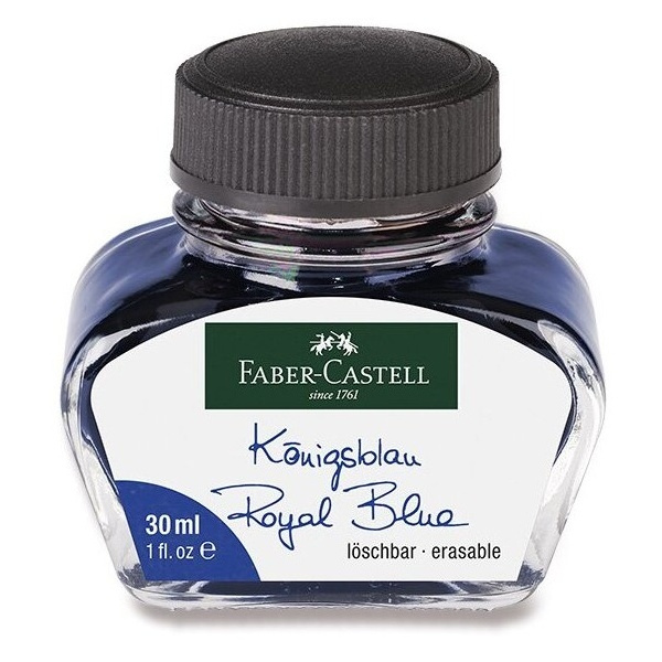 Inkoust Faber Castell ve skleněné lahvičce 30ml modrá Faber-Castell