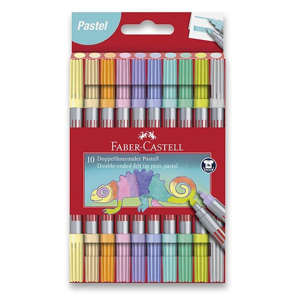 Oboustranné dětské fixy Faber-Castell Pastel 10 barev Faber-Castell
