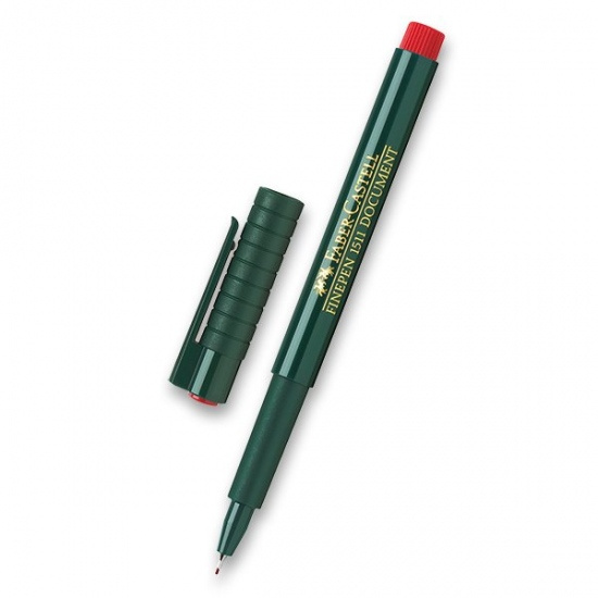 Popisovač Faber-Castell Finepen 1511, 0,4 mm červený