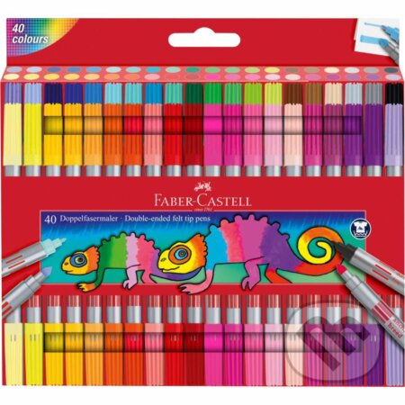 Oboustranné dětské fixy Faber-Castell 40 barev Faber-Castell