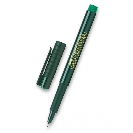 Popisovač Faber Castell Finepen 1511 zelená Faber-Castell