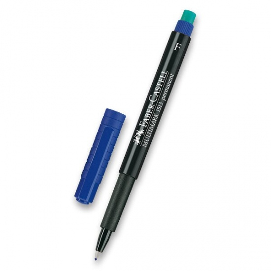 Permanentní popisovač Faber-Castell 1513 F modrý Faber-Castell