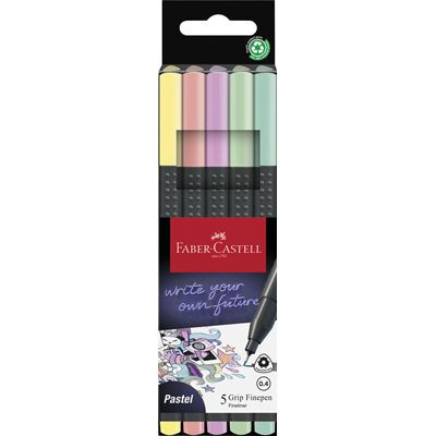 Faber-Castell Fineliner Grip 5 ks pastel 151602