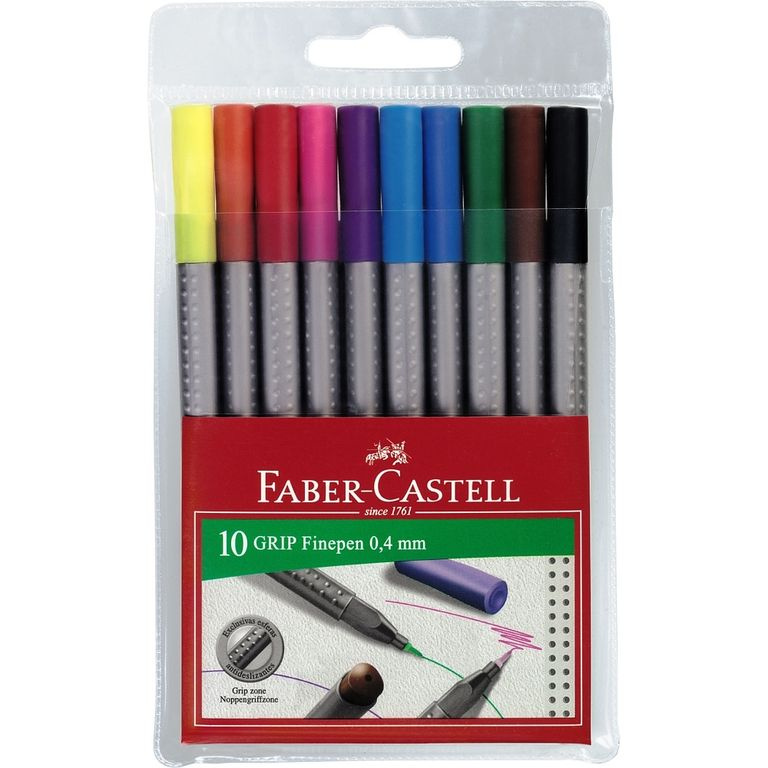 Popisovač Faber Castell GRIP 0.4mm 10ks Faber-Castell