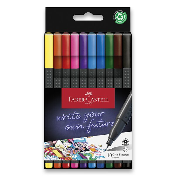 Popisovač Faber Castell GRIP 0.4mm 10ks Faber-Castell