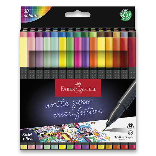 Fineliner Faber-Castell Grip 30 barev Faber-Castell
