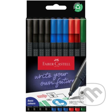 Popisovač Faber-Castell Finepen Grip 10 ks Faber-Castell