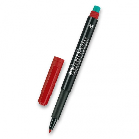 Permanentní popisovač Faber-Castell 1525 M červený Faber-Castell