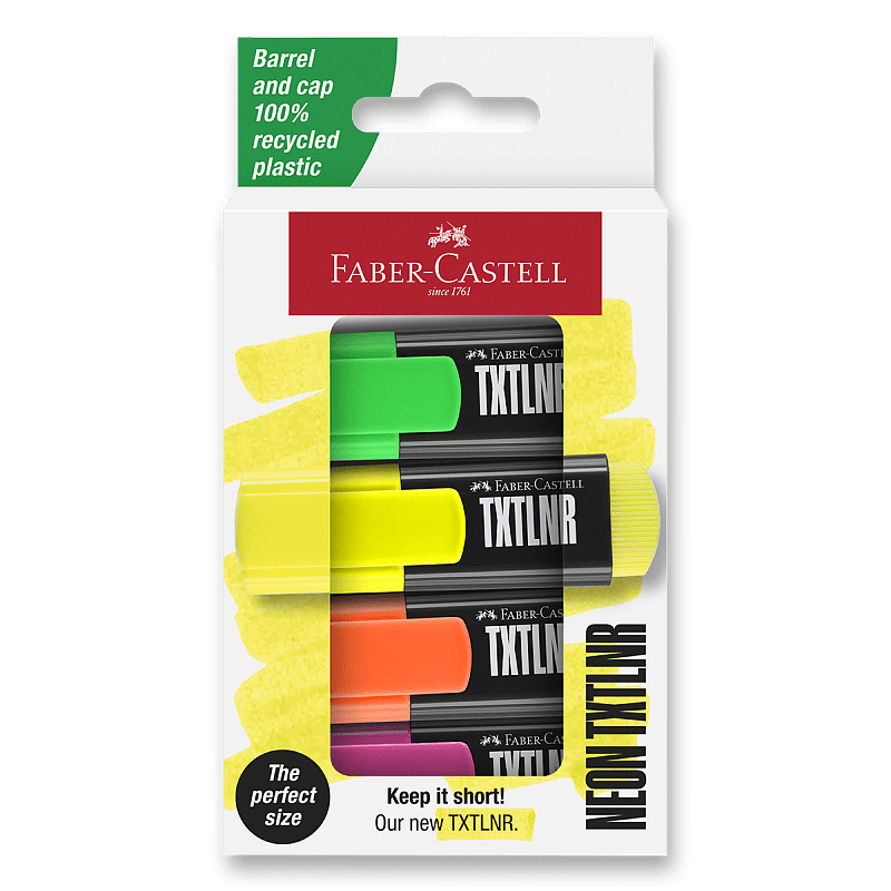 Zvýrazňovače Faber-Castell Short TXTLNR SF 4 ks Faber-Castell