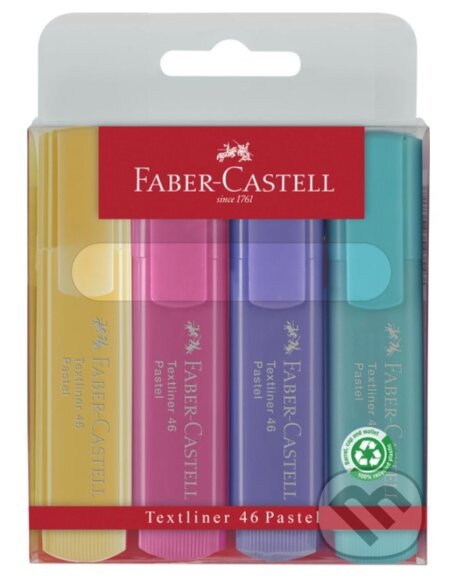 Zvýrazňovač Pastel, 4 farby