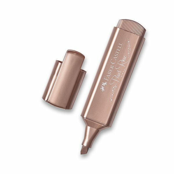 Zvýrazňovač Faber-Castell 46 Metallic - Pearl Rose, metalicky růžový