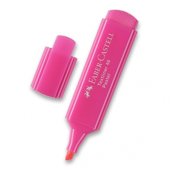 Zvýrazňovač Faber Castell Textliner 1546 pastelové barvy růžová Faber-Castell