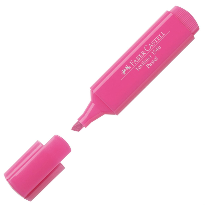 Zvýrazňovač Faber Castell Textliner 1546 pastelové barvy růžová Faber-Castell