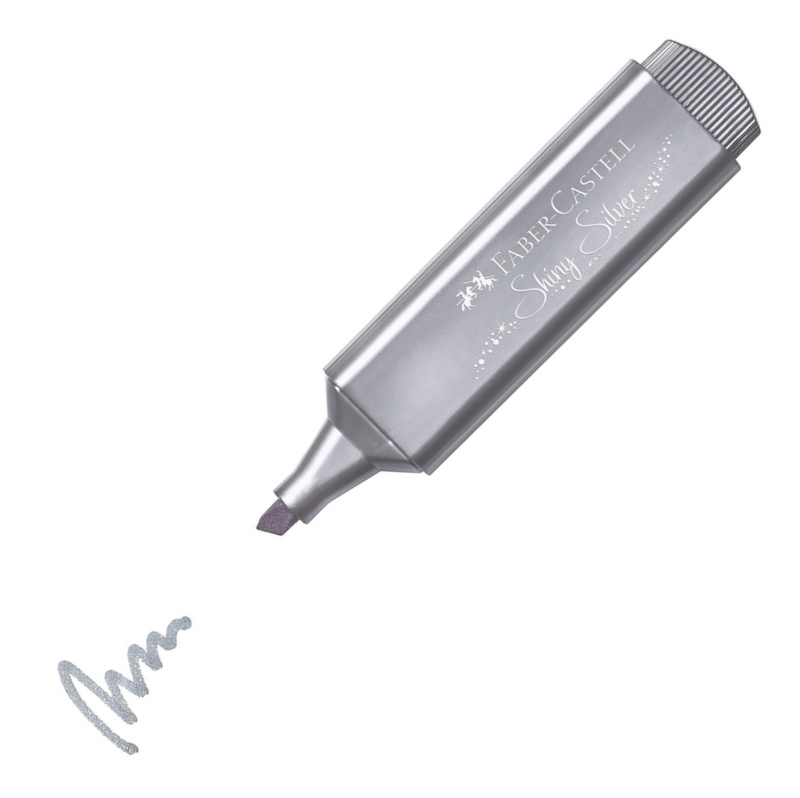 Zvýrazňovač Faber Castell Textliner 46 metalický stříbrný Faber-Castell