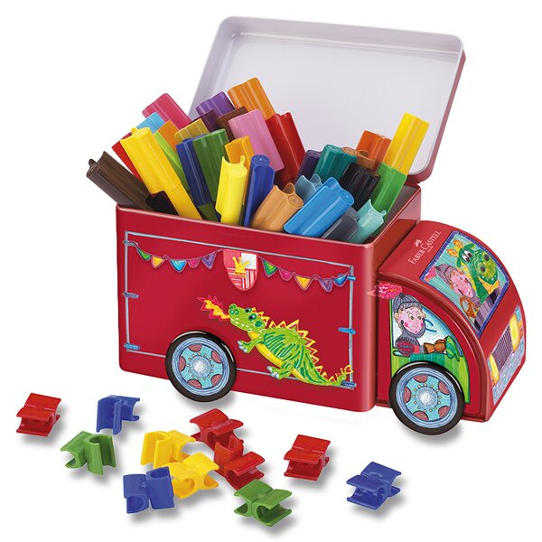 Fixy Faber Castell Connector plechové autíčko 33ks Faber-Castell