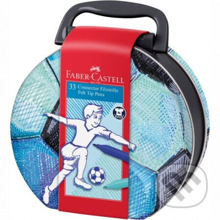 Dětské fixy Faber-Castell Connector fotbal, 33 barev Faber-Castell