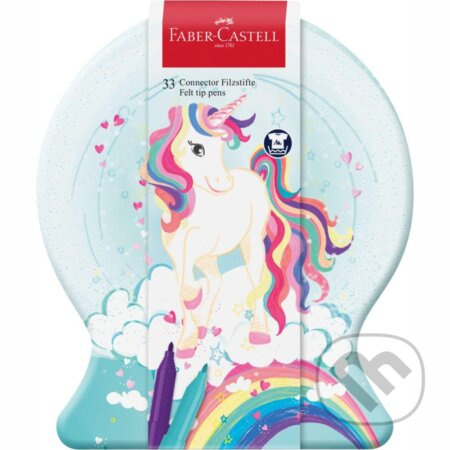 Dětské Fixy Faber-Castell Connector Unicorn sněhová koule, 33 ks Faber-Castell