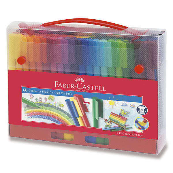 Fixy Faber Castell Connector plastová taška 60ks Faber-Castell