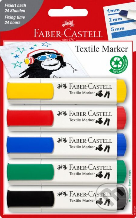 Popisovače na textil Faber Castell BL 5 barev Faber-Castell