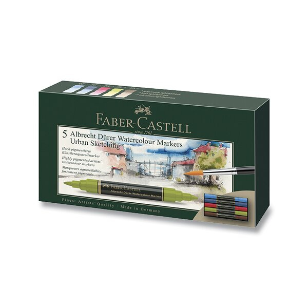 Popisovače Faber Castell Albr. Dürer Akva sada 5ks UrbSketch Faber-Castell