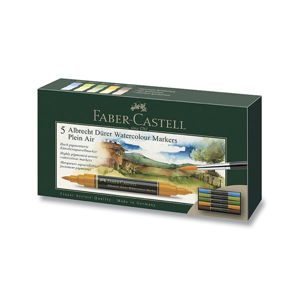 Popisovače Faber Castell Albr.Dürer Akvar sada 5ks PleinAir Faber-Castell