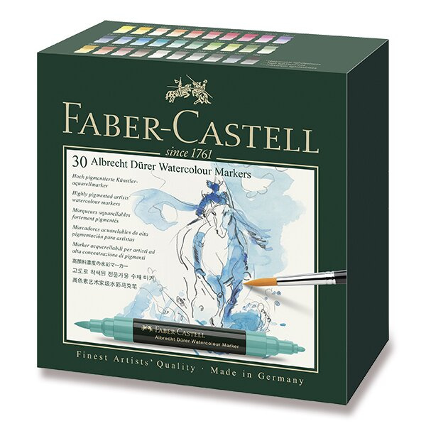 Akvarelové popisovače Faber-Castell Albrecht Dürer 30 barev
