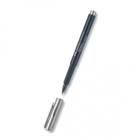 Popisovač Faber Castell metalický col. 251 stříbrná Faber-Castell