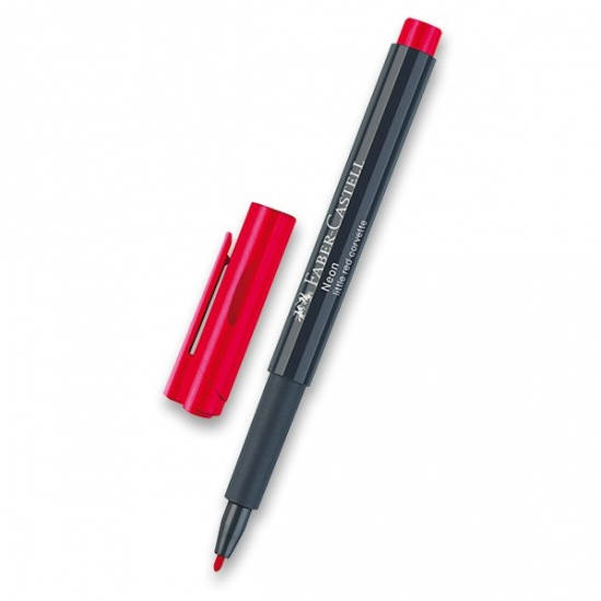 Popisovač neonový červená Faber-Castell