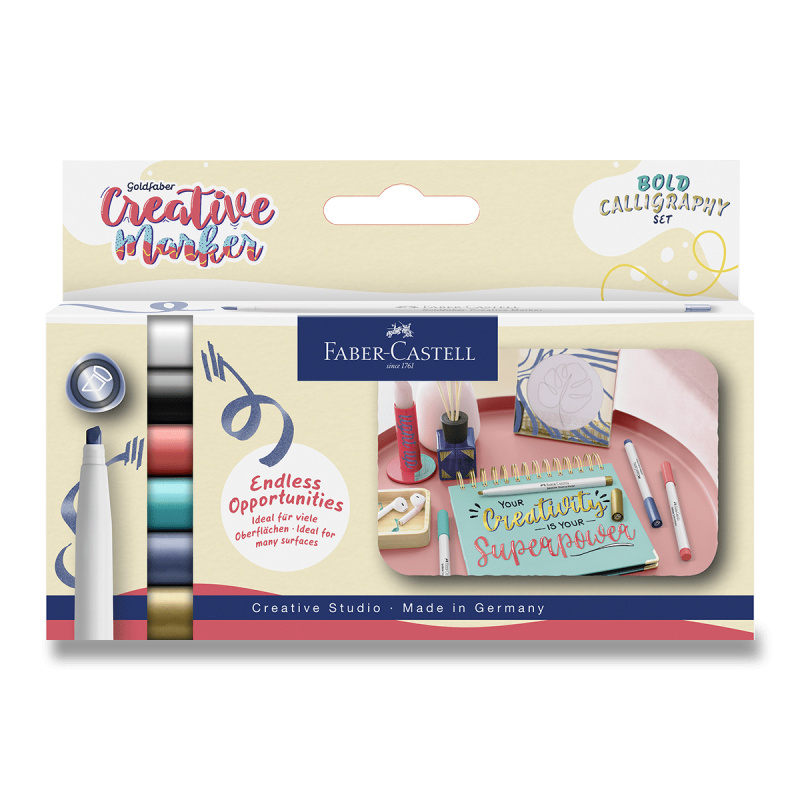 Popisovače Faber-Castell Creative Calligraphy - 6 ks