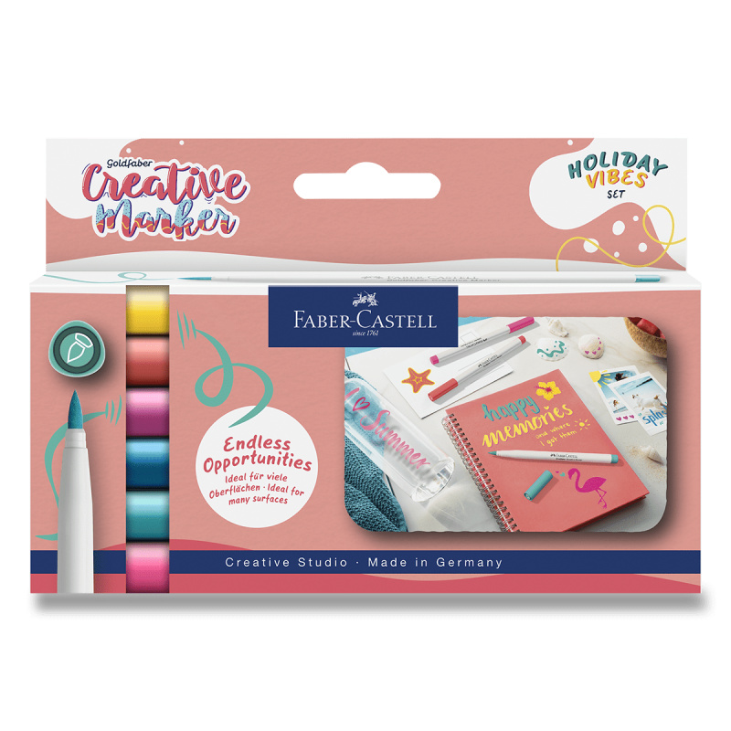 Popisovače Faber-Castell Creative Holiday Vibes - 6 ks