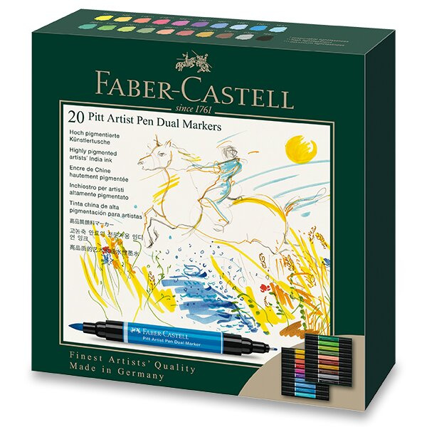 Popisovač Faber-Castell Pitt Artist Pen Dual Marker sada 20 ks Faber-Castell