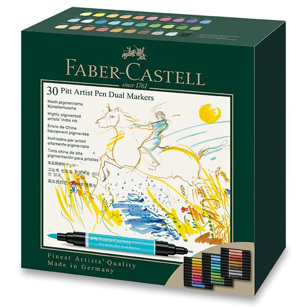 Faber-Castell Pitt Artist Pen Dual Marker - popisovač - sada 30 ks