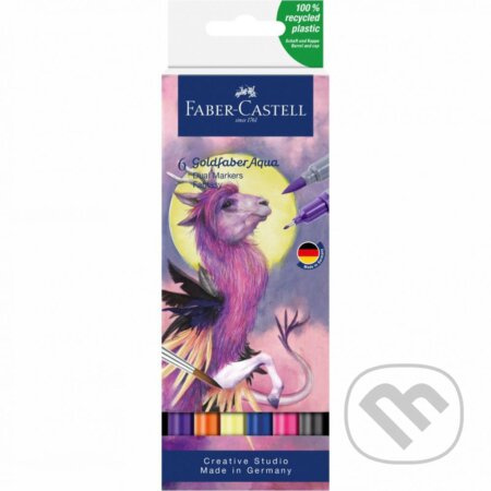 Popisovač Faber-Castell Goldfaber Aqua Dual Marker Fantasy sada, 6 barev Faber-Castell