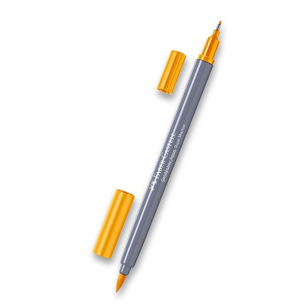 Popisovač Faber-Castell Goldfaber Aqua Dual Marker výběr barev tm. žlutá, 109 Faber-Castell