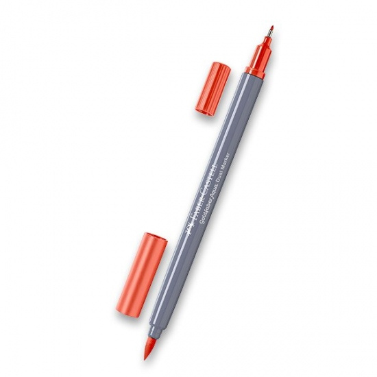 Popisovač Faber-Castell Goldfaber Aqua Dual Marker výběr barev tm. oranžová, 115 Faber-Castell