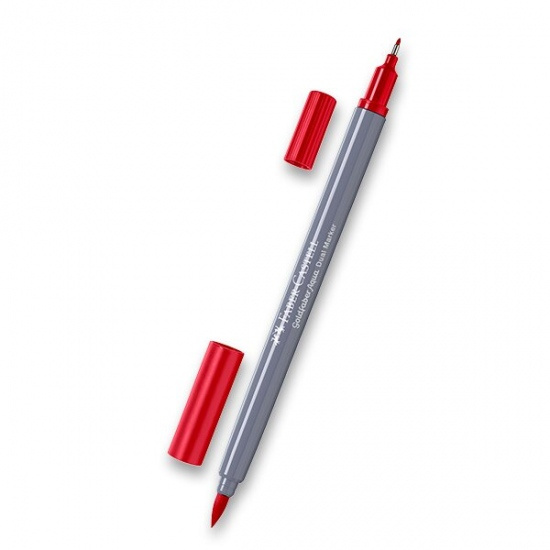 Popisovač Faber-Castell Goldfaber Aqua Dual Marker výběr barev tm. červená, 121 Faber-Castell