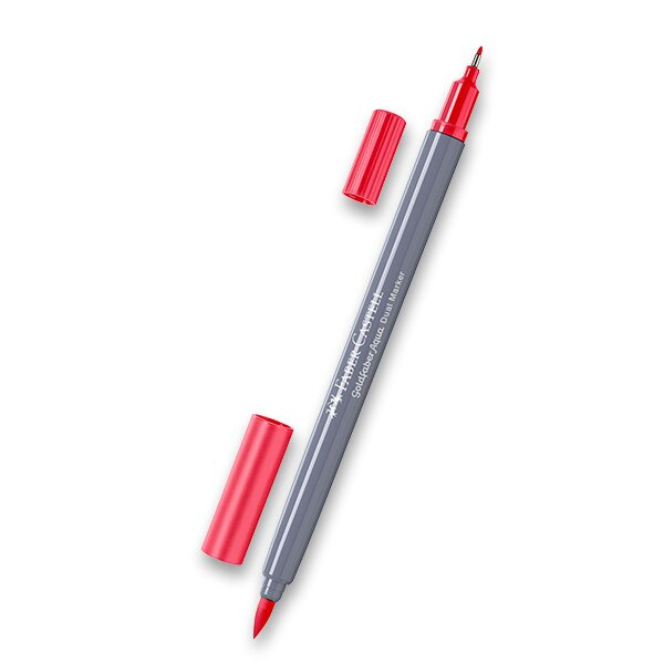 Popisovač Faber-Castell Goldfaber Aqua Dual Marker výběr barev brilantní červená, 122 Faber-Castell