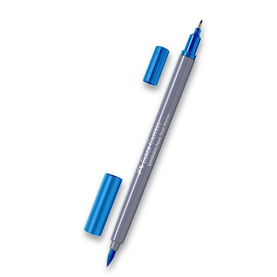Popisovač Faber-Castell Goldfaber Aqua Dual Marker výběr barev azurově modrá, 449 Faber-Castell