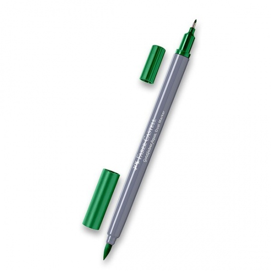 Popisovač Faber-Castell Goldfaber Aqua Dual Marker výběr barev smarag. zelená, 163 Faber-Castell