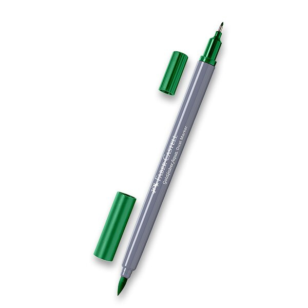 Popisovač Faber-Castell Goldfaber Aqua Dual Marker výběr barev smarag. zelená, 163 Faber-Castell