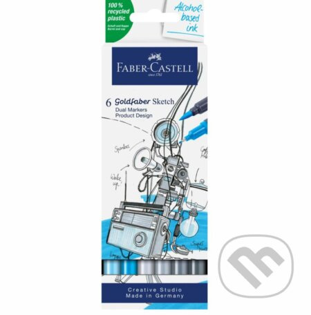 Popisovač Faber-Castell Goldfaber Sketch Dual Marker Product Design sada, 6 barev Faber-Castell