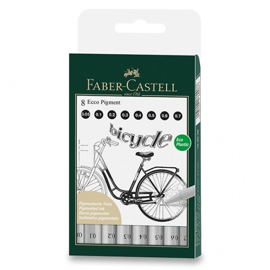 Popisovač Faber Castell Ecco Pigment Sada 8ks Faber-Castell
