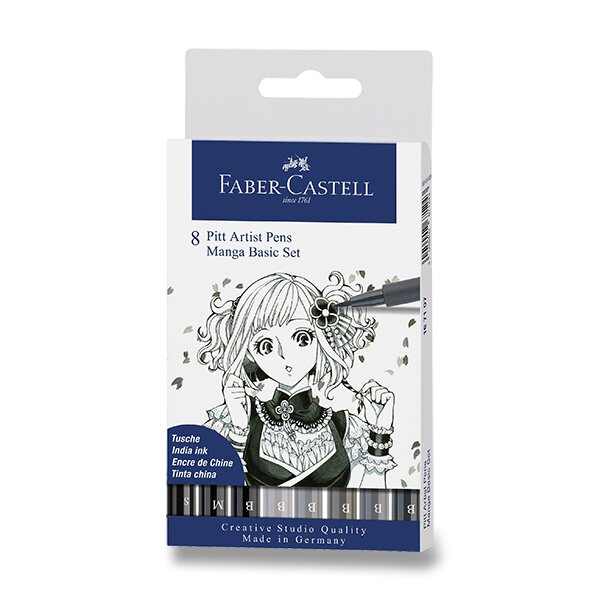 Popisovač Faber Castell Pitt Artist Pen Manga plast. 8ks Faber-Castell