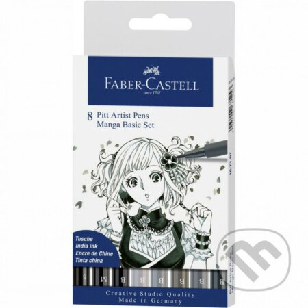 Popisovač Faber Castell Pitt Artist Pen Manga plast. 8ks Faber-Castell