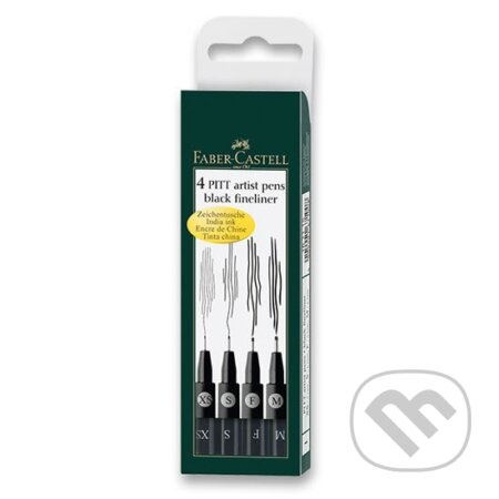 Popisovač Faber Castell Pitt Artist Pen 4ks černá Faber-Castell