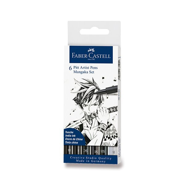 Popisovač Faber Castell Pitt Artist Pen Manga Mangaka 6ks Faber-Castell