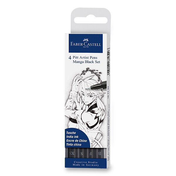 Popisovač Faber Castell Pitt Artist Pen Manga Black plast4ks Faber-Castell