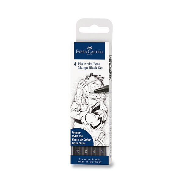 Popisovač Faber Castell Pitt Artist Pen Manga Black plast4ks Faber-Castell