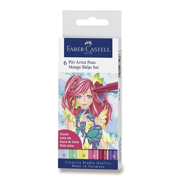 Popisovač Faber Castell Pitt Artist Pen Manga Shojo 2 6ks Faber-Castell
