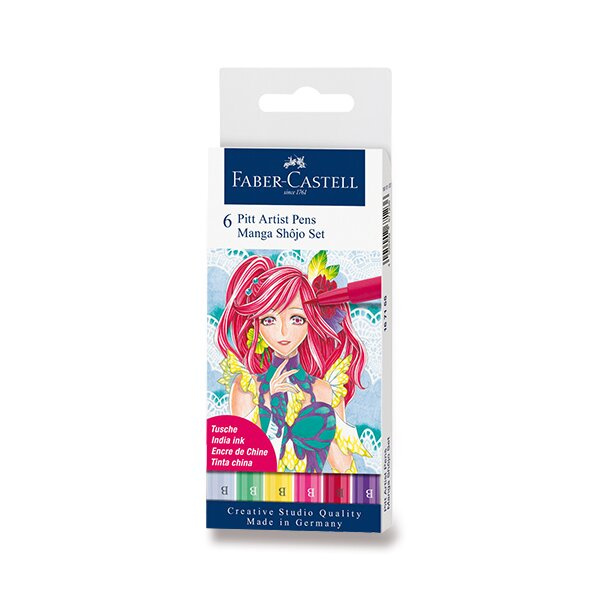 Popisovač Faber Castell Pitt Artist Pen Manga Shojo 2 6ks Faber-Castell